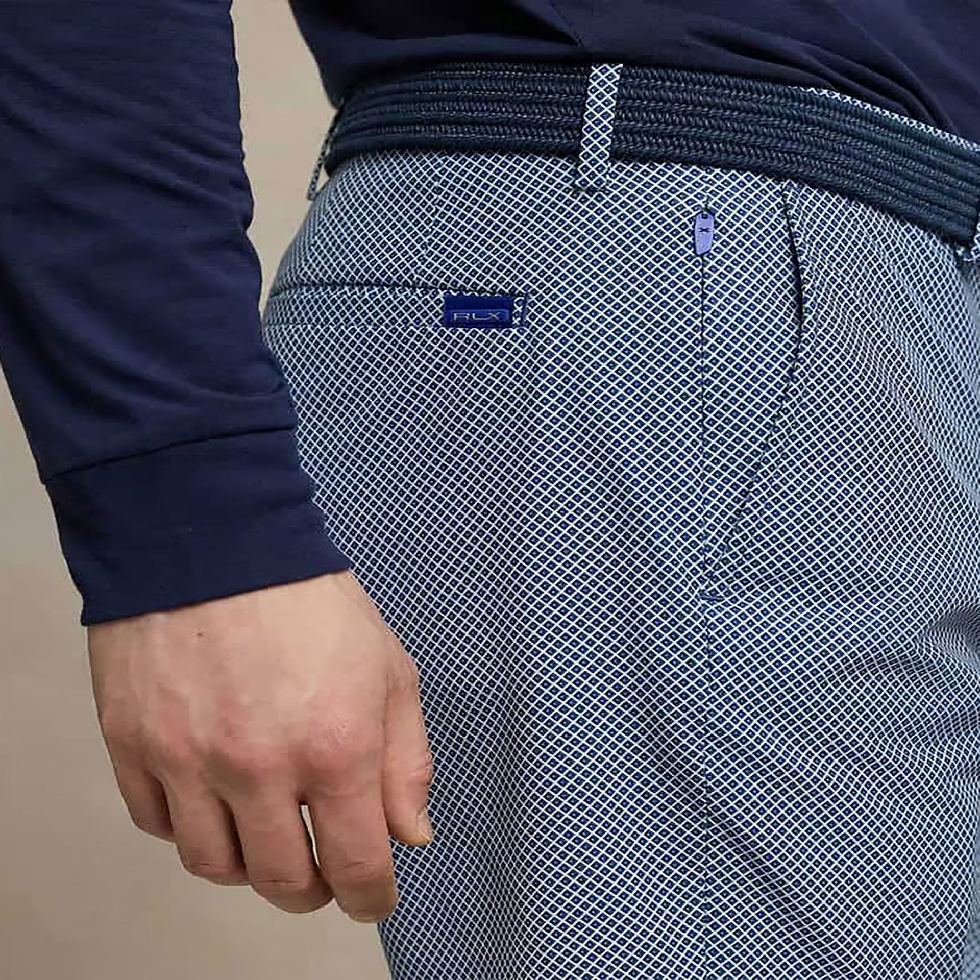 RL WOVEN STRAIGHT SHORTS 3D DD LIGHT BLUE 32