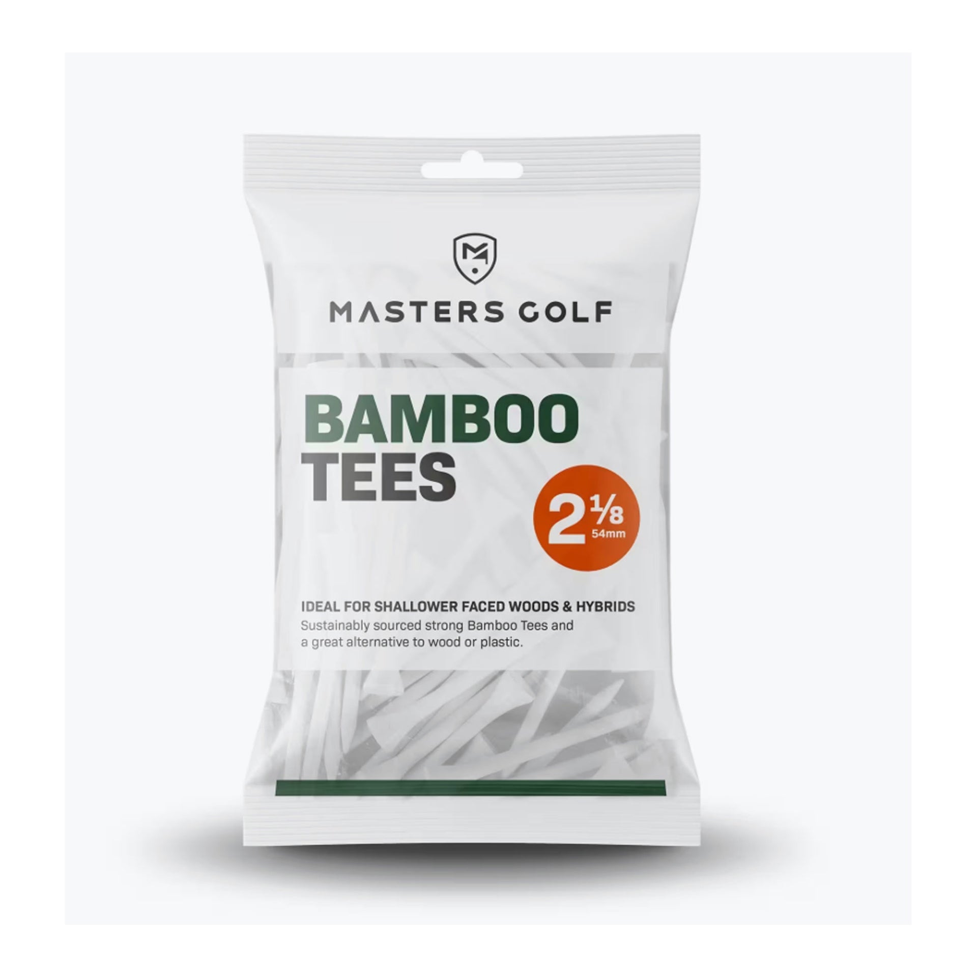 MASTERS BAMBOO TEES 2 1/8 BAG 25 WHITE
