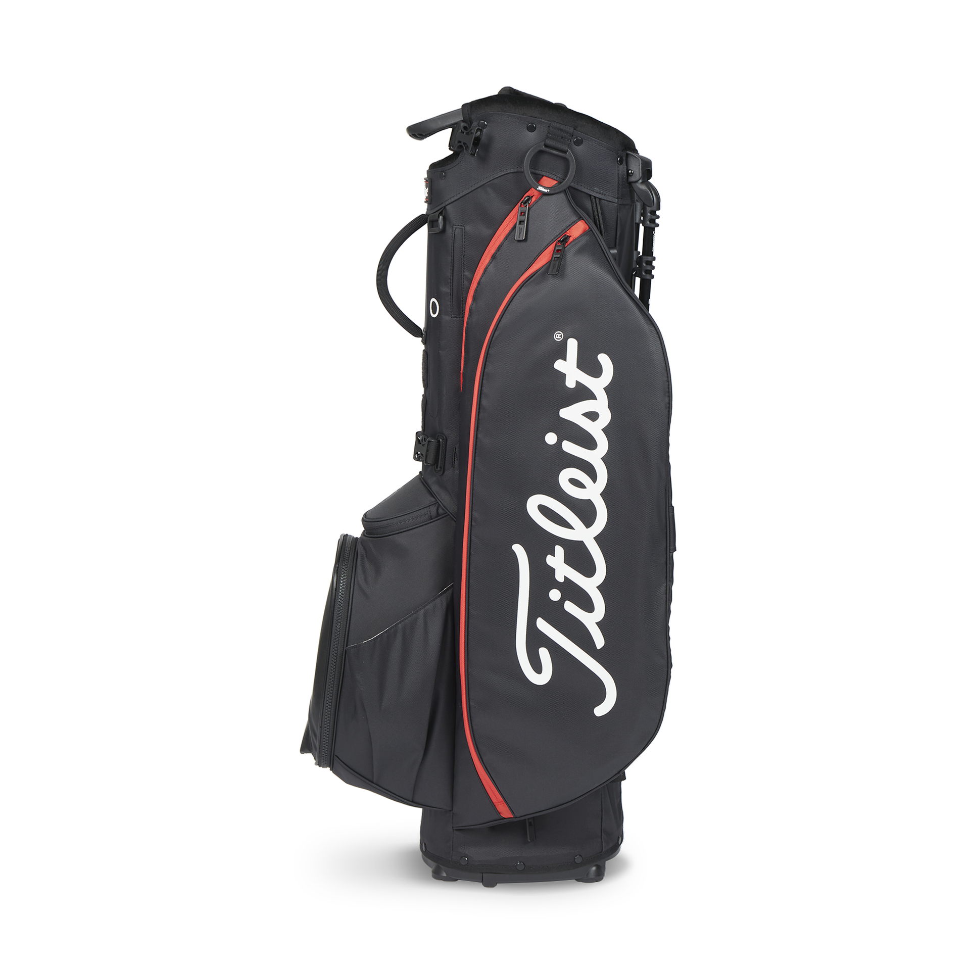 TITLEIST CART 15 BAG BLACK/BLACK/RED
