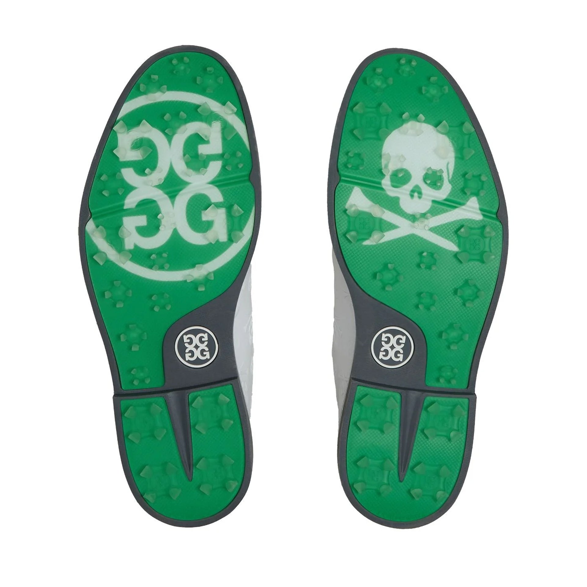 G/FORE CLASSIC EMBOSSED SKULL & TEES SMOOTH CALF GALLIVANTER SNOW/CHARCOAL / 10