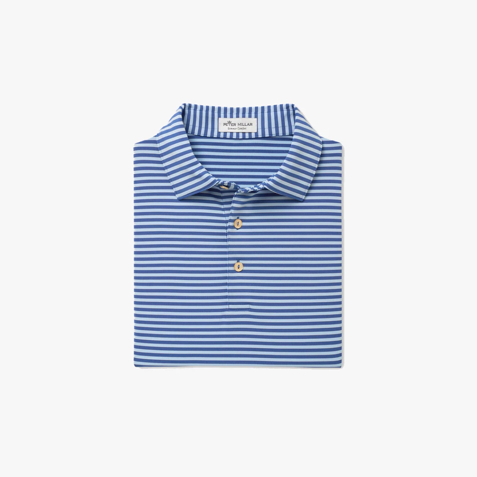 PM MENS STRIPE STRETCH JERSEY-SEAN COTTAGE BLUE / L
