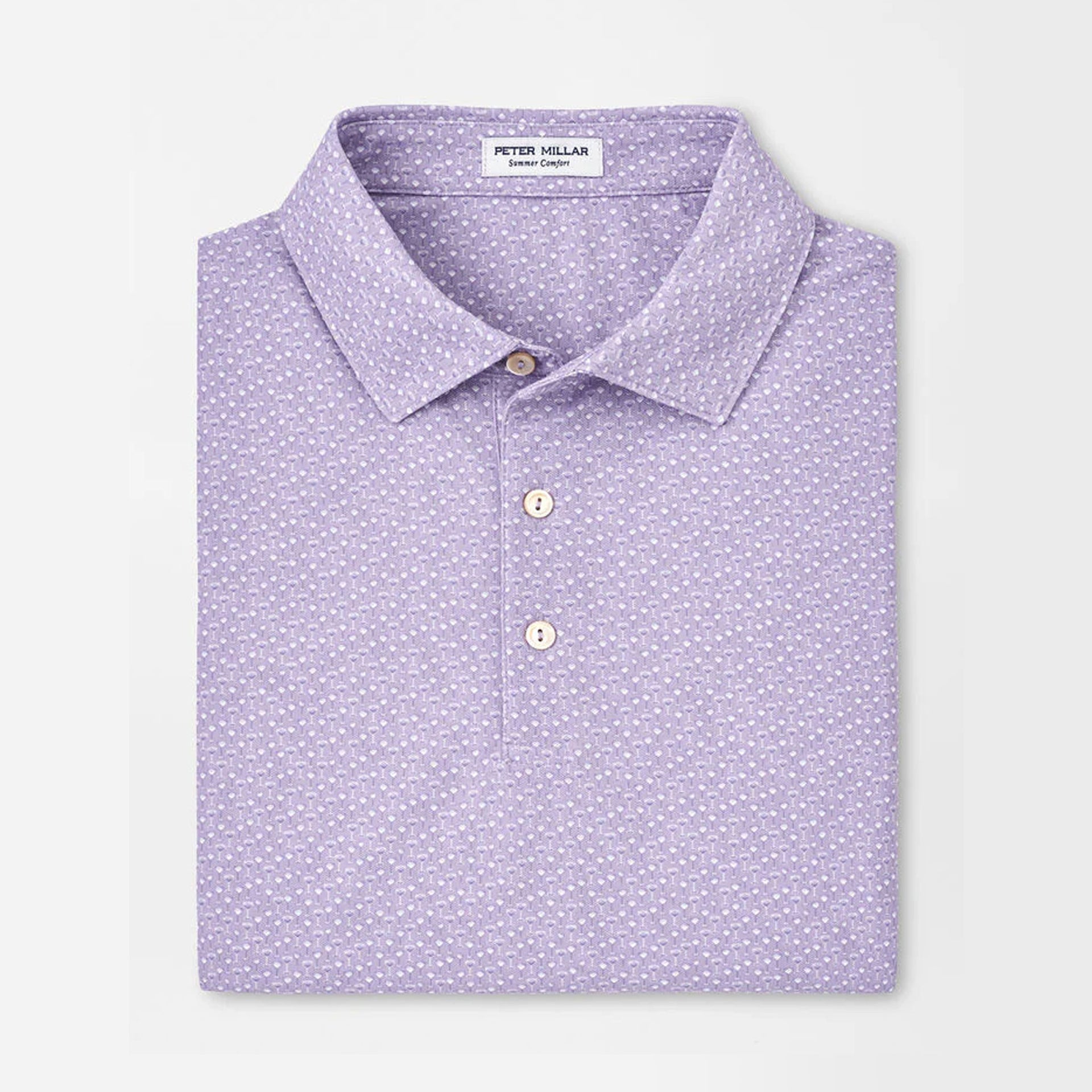 PM TEE IT HIGH PERFORMANCE MESH POLO LAVENDER FOG / L